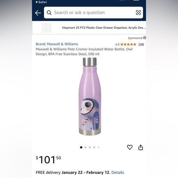 “Go” Bottle Maxwell & Williams - Picture 4 of 4